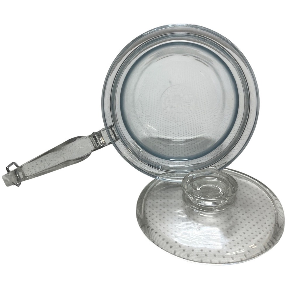 Pyrex Clear Glass Double Boiler 1.5 Qt Saucepan & Lid 2pc Set
